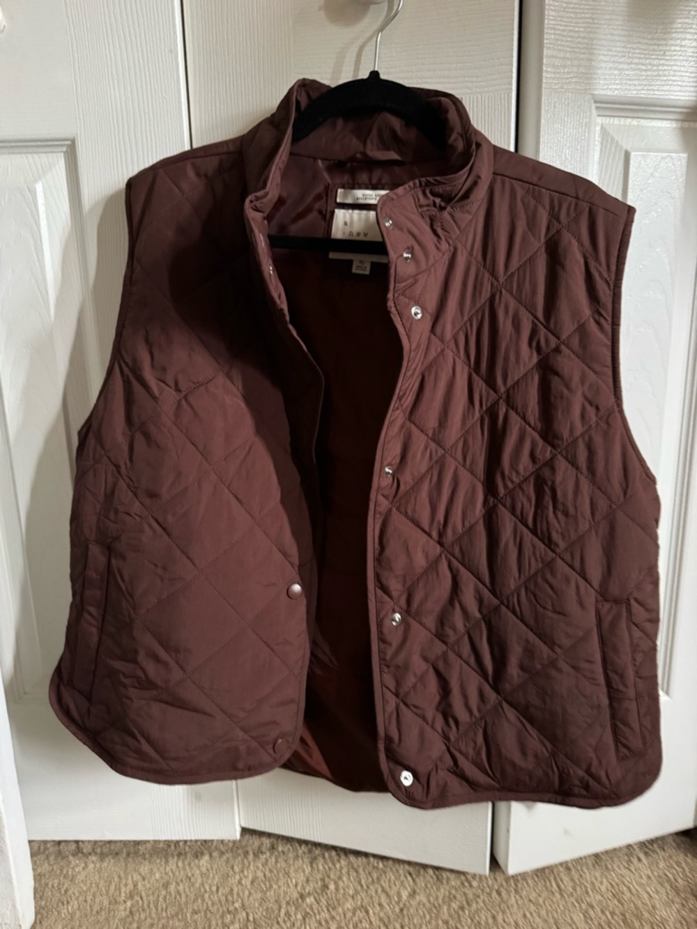 a new day Quilted Brown Women's Vest